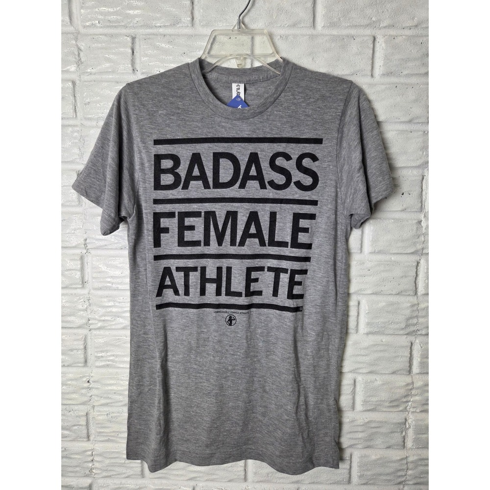 RAYGUN Women's size Small T shirt Bad a** Female Athlete NWT Poly/Cotton